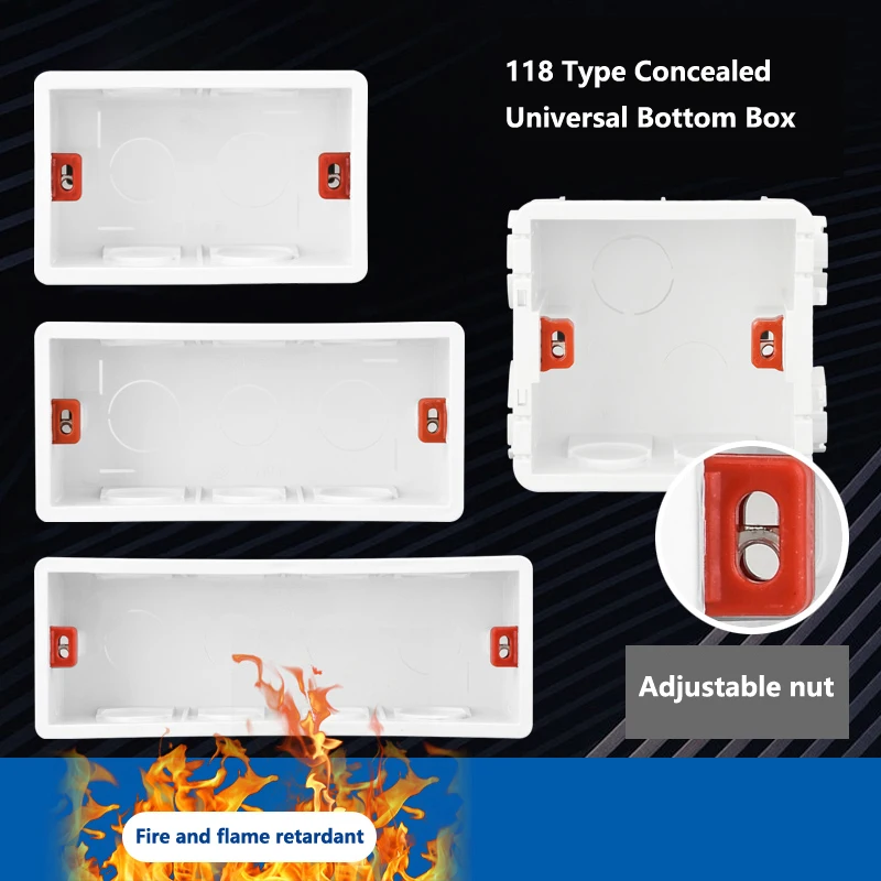 118 Type US AU Standard Rear Box Wall Housing Light Switch Socket Mounting Box Inner Cassette 86 Junction switch box,wall socket box
