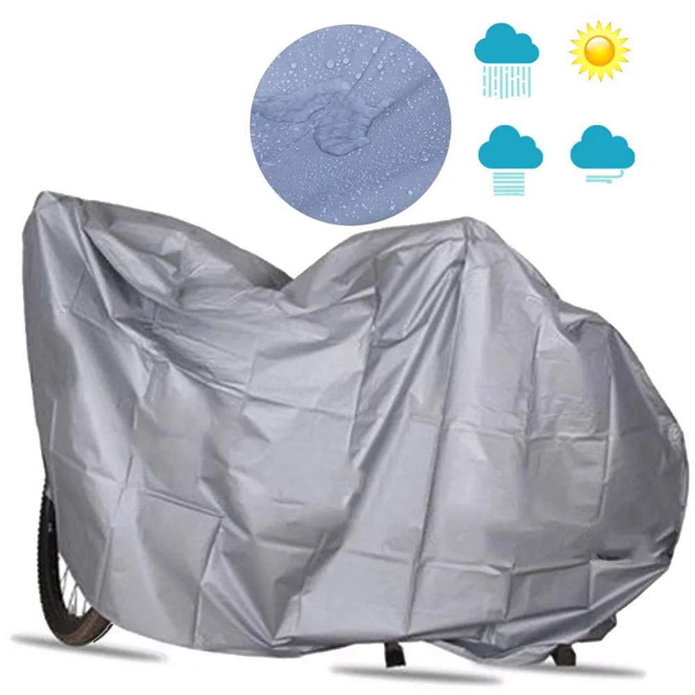 

Bike Cover Outdoor Storage Waterproof & Anti-UV Bicycle Cover With Waterproof Membrane For Two Bicycles 210x120CM/82.6x39.3''