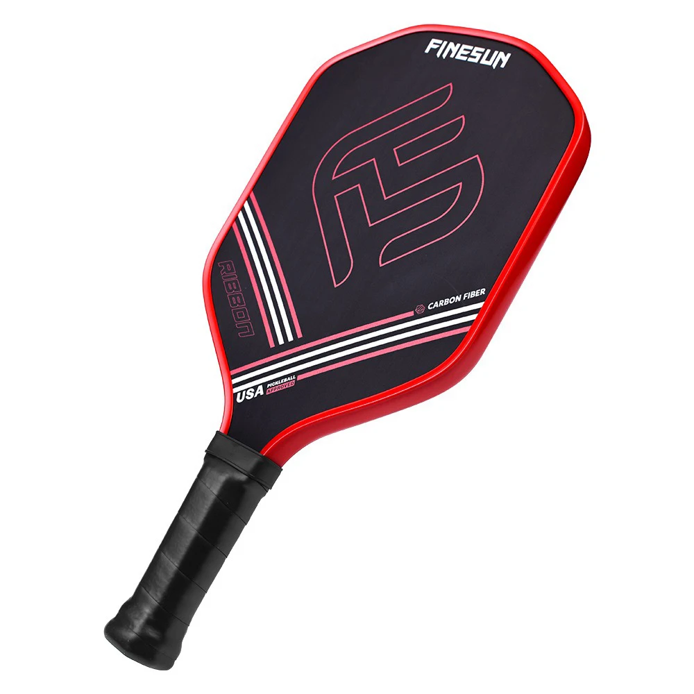 Carbon Fiber Picleball Paddle, Stone Ground Cloth Pattern, Sandblasting, Thick Polypropylene, Honeycomb Core Pick, T700, 16mm