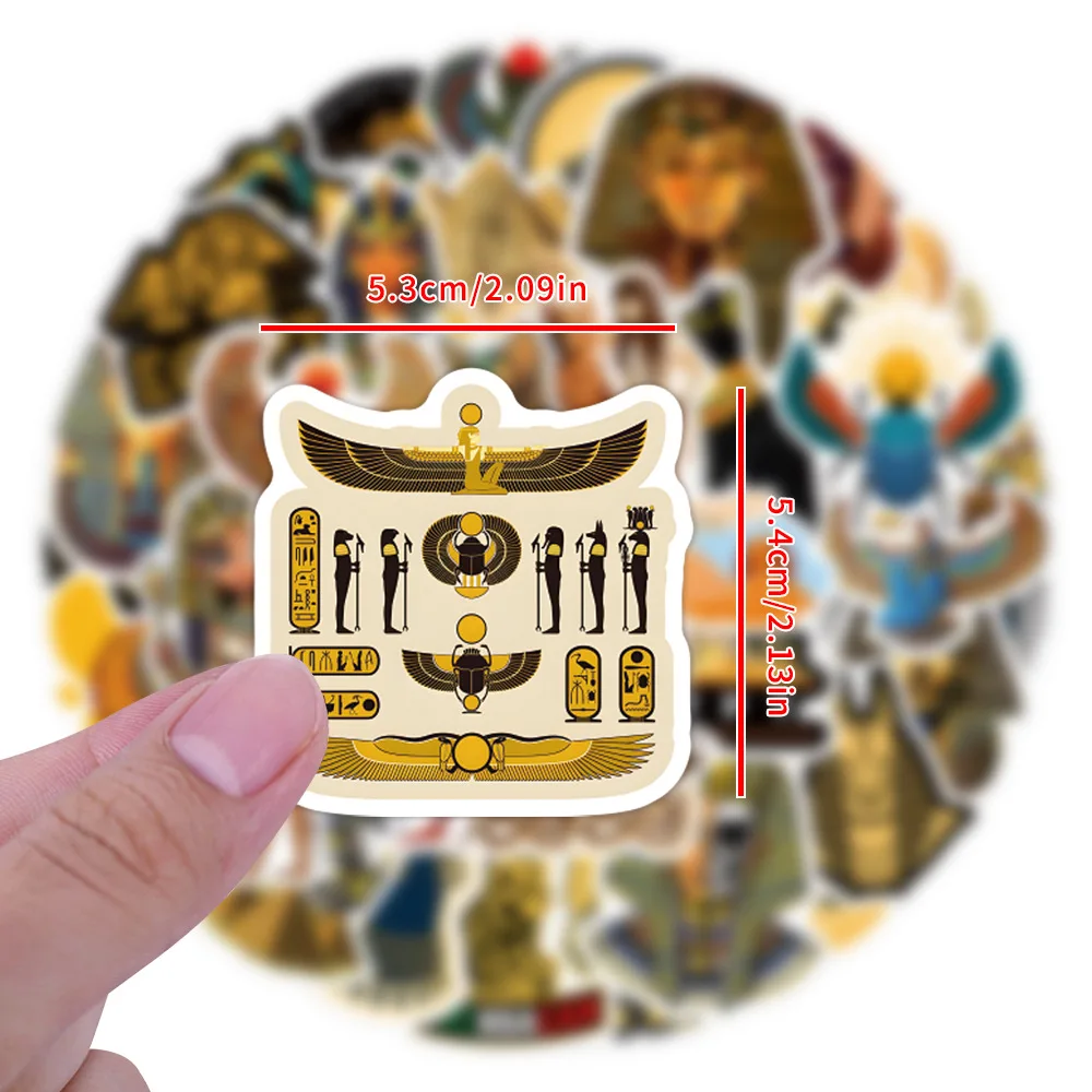 60PCS 고대 이집트 낙서 스티커 방수 DIY 전화 노트북 가방 기타 노트북 컵 스티커