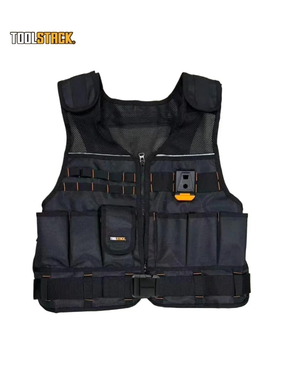 Heavy-Duty Multi-Pocket Construction Vest with Adjustable Straps
