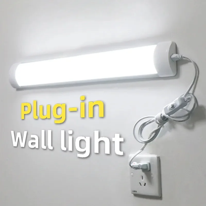 LED Wall Lamp Under Cabinet Light 10W 20W Ultra Thin Led Tube Bar Home Bedroom Kitchen Closet Indoor Wall Light Lighting 110V