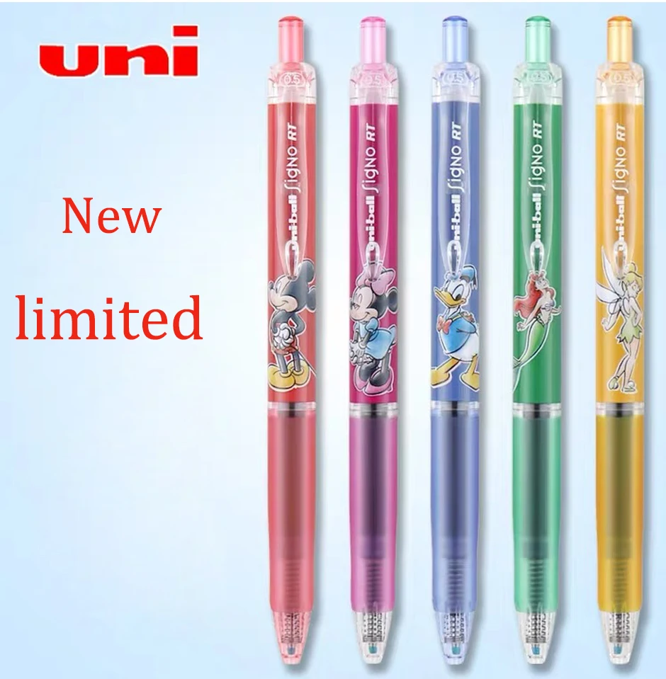 Japanese Stationery UNI Gel Pen UMN-158DS Smooth Limited Office Black Pressed Ballpoint Pen 0.5mm Kawaii School Supplies 2