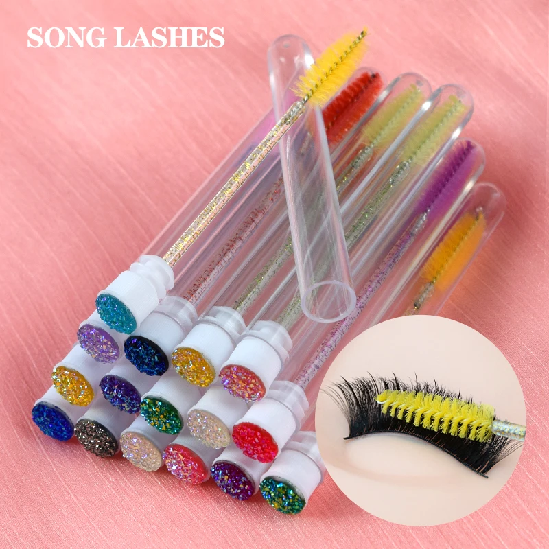 

Reusable Eyebrow Brush Tube For Eyelash Extension Disposable Mascara Wands Applicator Replaceable Dust-proof Eyelash Brush Tube