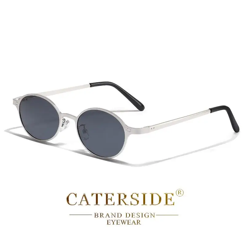 CATERSIDE Mode Punk Sonnenbrille Männer Polarisierte Metall Design Sonnenbrille Frauen Im Freien Fahren Angeln Einkaufen Reise Brillen – Detail 9