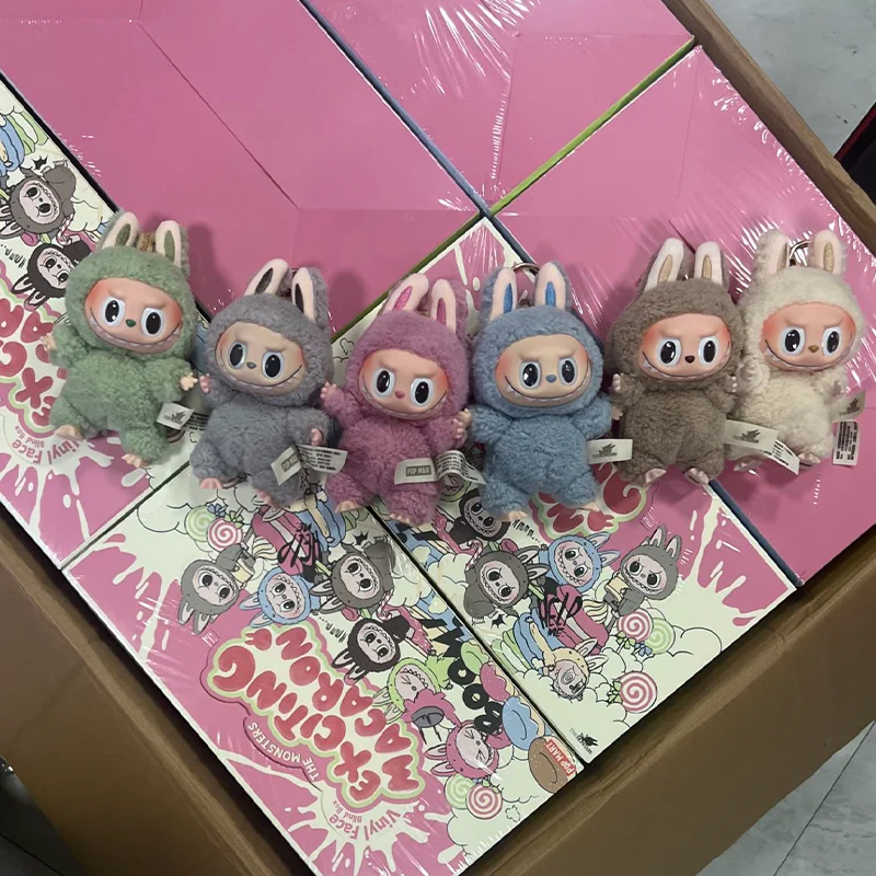 Labubu the monsters heartbeat macaron enamel face blind box pvc