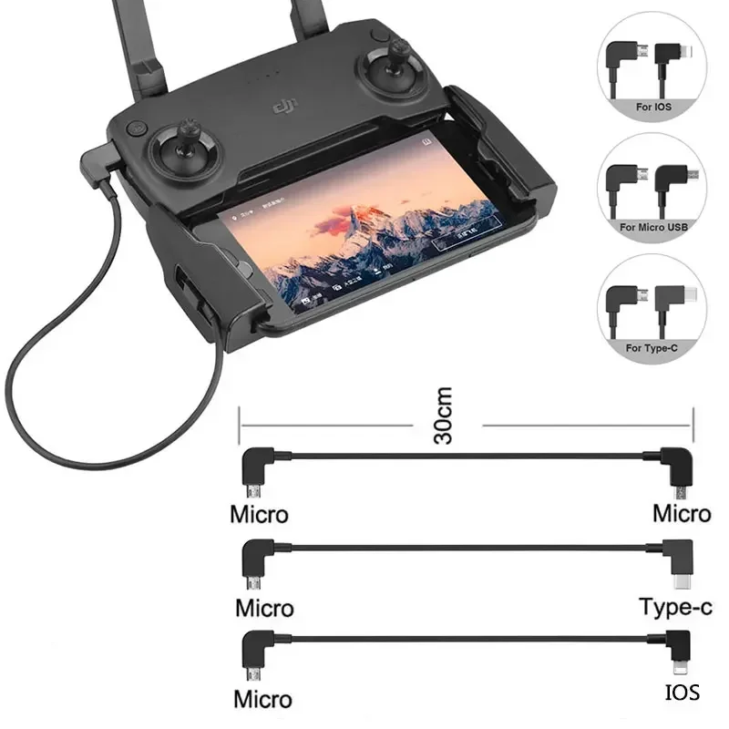 OTG Data Cable for DJI Drone data cable connector IOS type-C Micro-USB Adapter