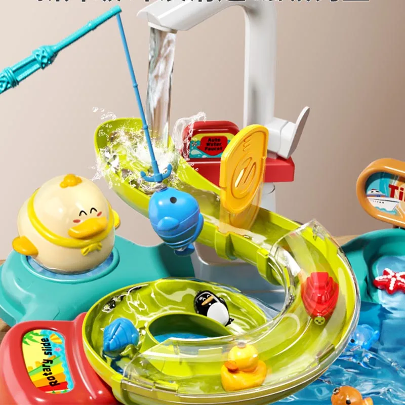 Kids Electric Dishwasher Household Kitchen Children's Kitchen Wash Basin Sink Kids Kitchen Set Toy For Boys Girls Kids Gifts 3