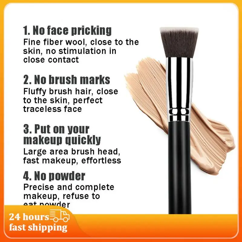 Face Cosmetic Kabuki Foundation Tool Pennello Per Trucco In Polvere Flat Top Foundation Strumento Per Pennelli Cosmetici In Polvere Facile Da Indossar