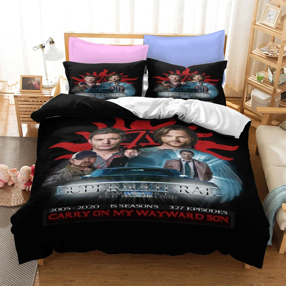 Popular TV Show Supernatural Bedding Set Comforter 3D Print Luxury Duvet Cover Set Home Textile Decor Queen King Single Size 5