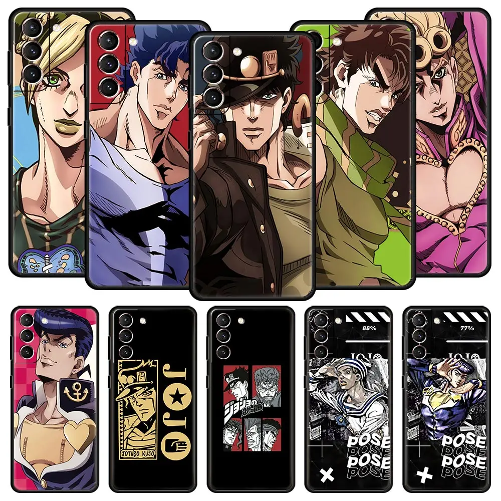 

Anime JoJo Bizarre Adventure Phone Case For Samsung Galaxy S23 S22 Ultra S20 S21 FE 5G S10 S9 Plus S10E S8 S7 Edge Soft Cover