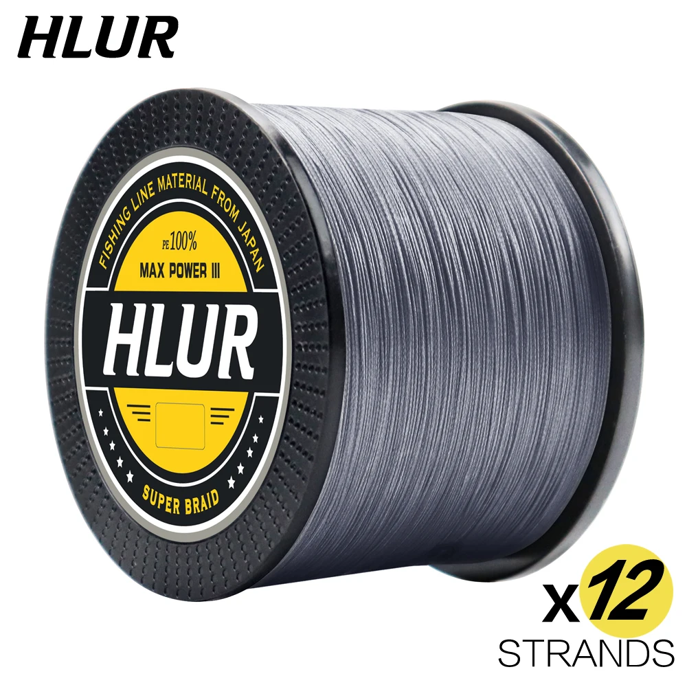 HLUR X12 Braided Lure Fishing Lines for JIG Pesca Carp Multifilament Fly Wire PE Line Saltwater 1000M 500M 300M Strong Cord fishing line,fishing tackle
