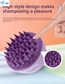 Spazzola per Massaggio del Cuoio Capelluto in Silicone Morbido e Delicato sulla Pelle, Pettine Massaggiante per Lavaggio Capelli, Strumento per Salone di Bellezza