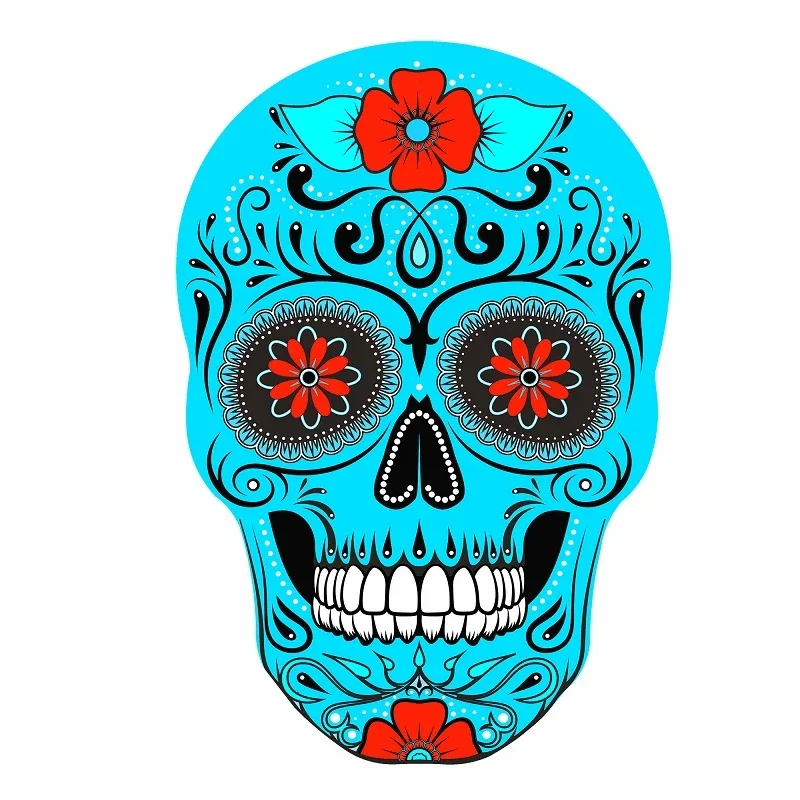 60pcs Sugar Skull Stickers Dia De Los Muertos Decals Pvc