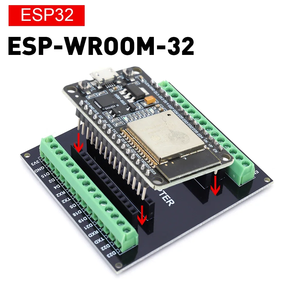 Плата расширения APWIKOGER ESP32 CP2102 NodeMCU-32S Lua 30-контактный GPIO ESP WROOM 32 WiFi Bluetooth-совместимый модуль мал...