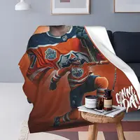 Connor McDavid 97 For Edmonton Oilers Fans Blankets Fleece Lightweight Throw Blanket For Home Bedroom Outdoor Throws Bedspread 1