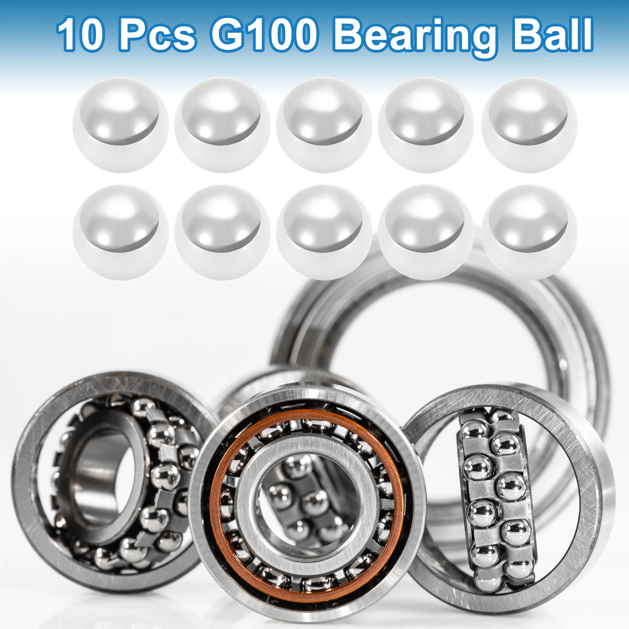 X Autohaux 23mm 베어링 볼 베어링 스틸 G100 정밀 볼 실버 톤 10개