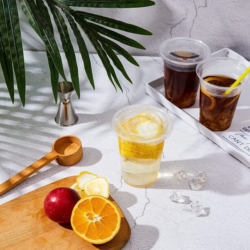 40pcs/set New Disposable clear plastic cup outdoor picnic Birthday Kitchen Party Tableware Tasting 200ml.