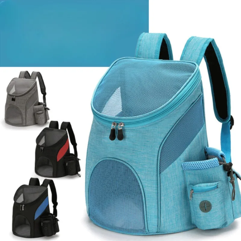 

Portable Foldable Mesh Pet Carrier Cat Backpack Breathable Bag Dog Large Capacity Outdoor Travel Carrier Double Shoulder Bag