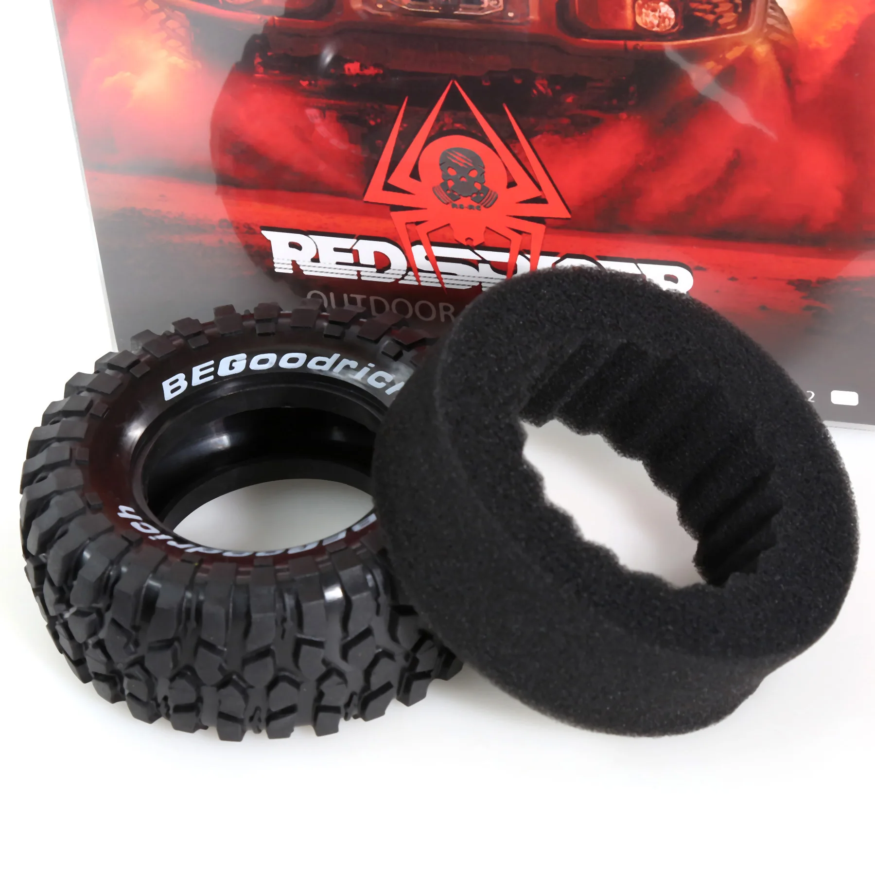 4-teiliges RC Crawler Auto Zubehör 1.9 Crawler Reifen OD 95mm / 3.46' für 1/12 RC Crawler Auto MJX H12P H12Y+ – Detail 3