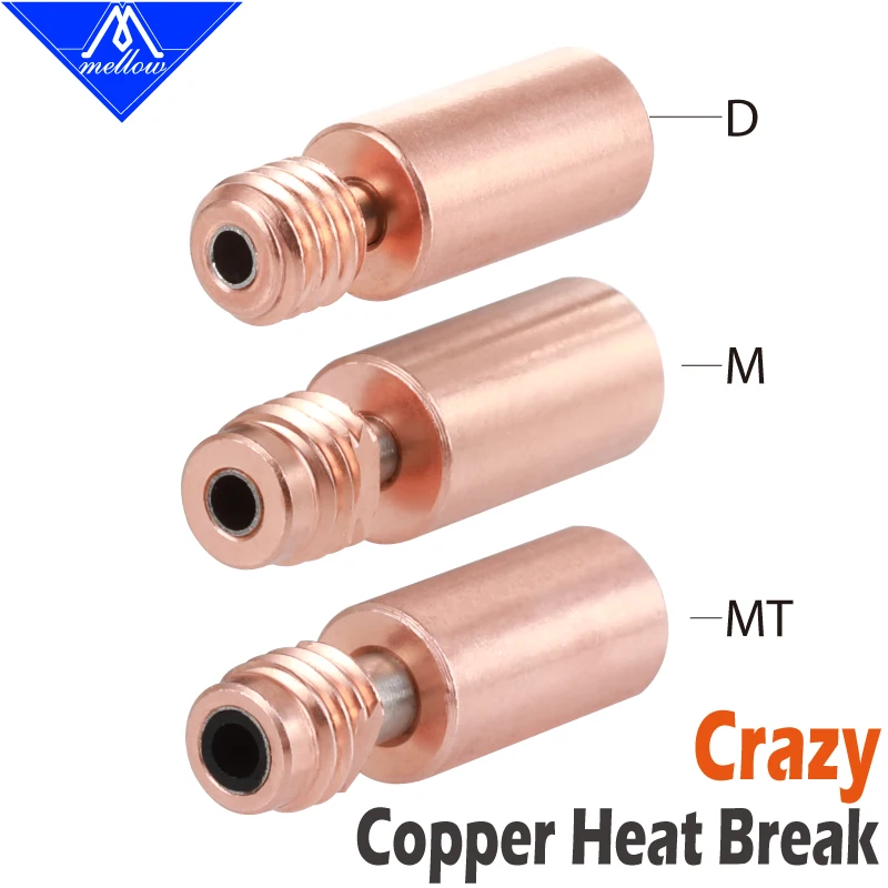 Mellow-extrusora Dupla para Impressora 3d Bico em para Quebra de Calor Ciclope e Quimera Hotend