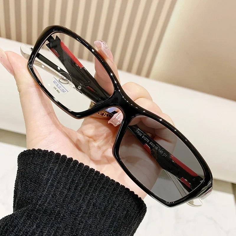TR90 Sports Photosensitive Color Changing Eyewear Anti Blue Light Outdoor Cycling Glasses Photochromic Near Sight Eyeglasses 5