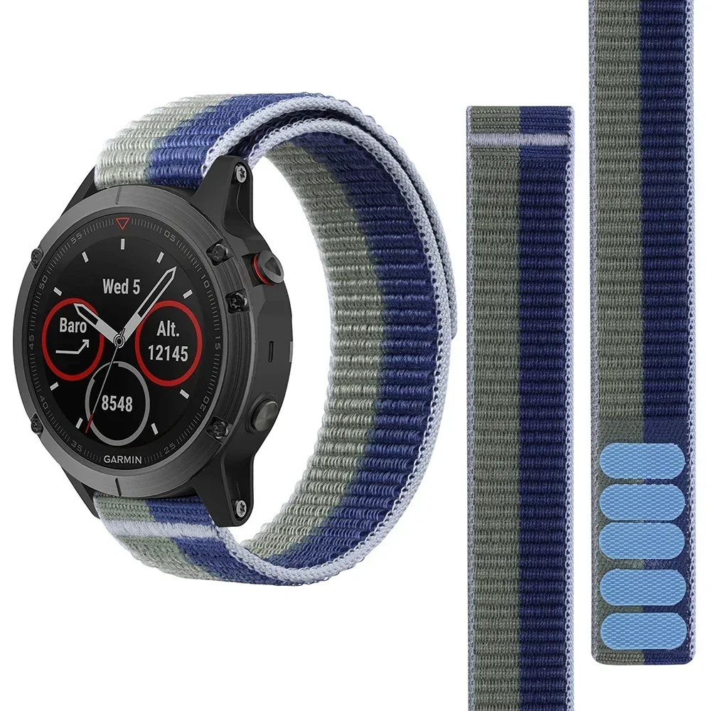 Durable Nylon Strap Watchband with Hook and Loop Closure