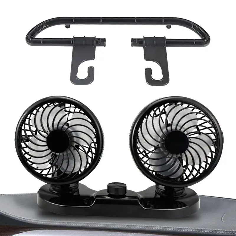 

Dual Head USB Fan Mute Car Seat Cooler 360Adjustable Portable Fan For Travel Car Fan For Backseat Portable Car Air Conditioner 2