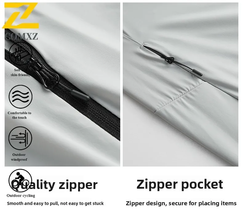 Men's Summer UPF50+ UV Protection Jacket  Ice Silk Long Sleeve Sun Coat with Breathable & Cooling Technology for Outdoor Sports