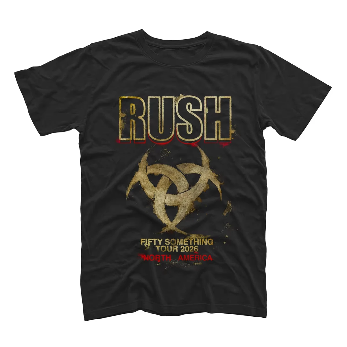 Rush Band 50 Fifty Something Tour 2026 T-Shirt, 100 % Baumwolle, Kleidung, Unisex, Herren, Damen, kurze Ärmel, Y2k, bequem und lässig