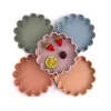 Flower Design Baby Dinning Plate Silicone Suction Plate Silicone Feeding Dish For Baby 4