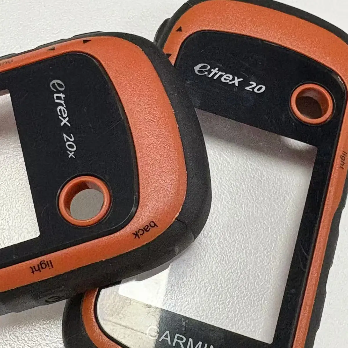 For Garmin Etrex 20 20x Front Case With Glass Panel GPS Repair Orange Handheld Housing Shell With Power Button