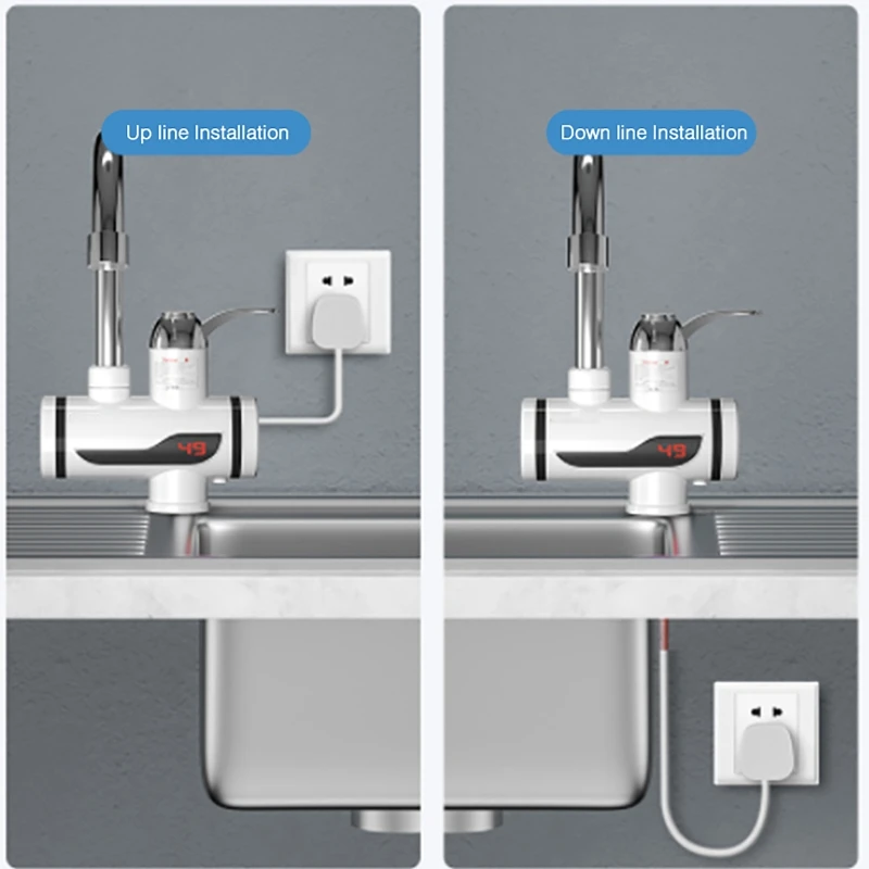 3000W Instant Tankless Electric Hot Water Heater Faucet Kitchen Instant Heating Tap Tankless Cold Water Heater Bathroom