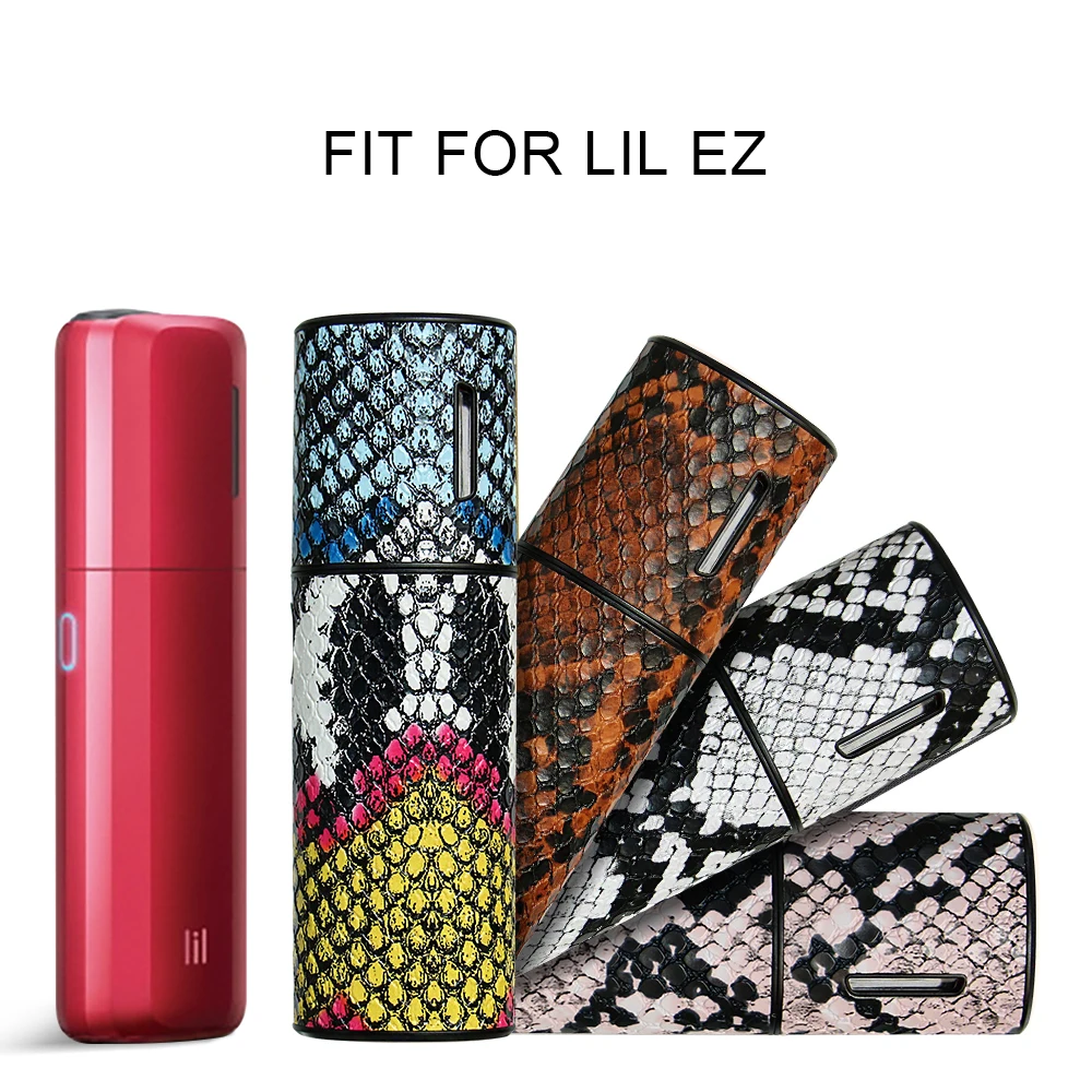 

4 Color Snake PU Leather Hard Case for LIL EZ Protective Anti-fingerprint Non-slip Fashion Design Gift for E-cig Accessories