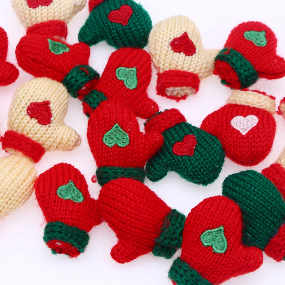 

Mini Gloves Miniature Plush Gloves Souvenirs For Hat Clothing Home Crafts DIY Handmade Pendant Christmas Decorations