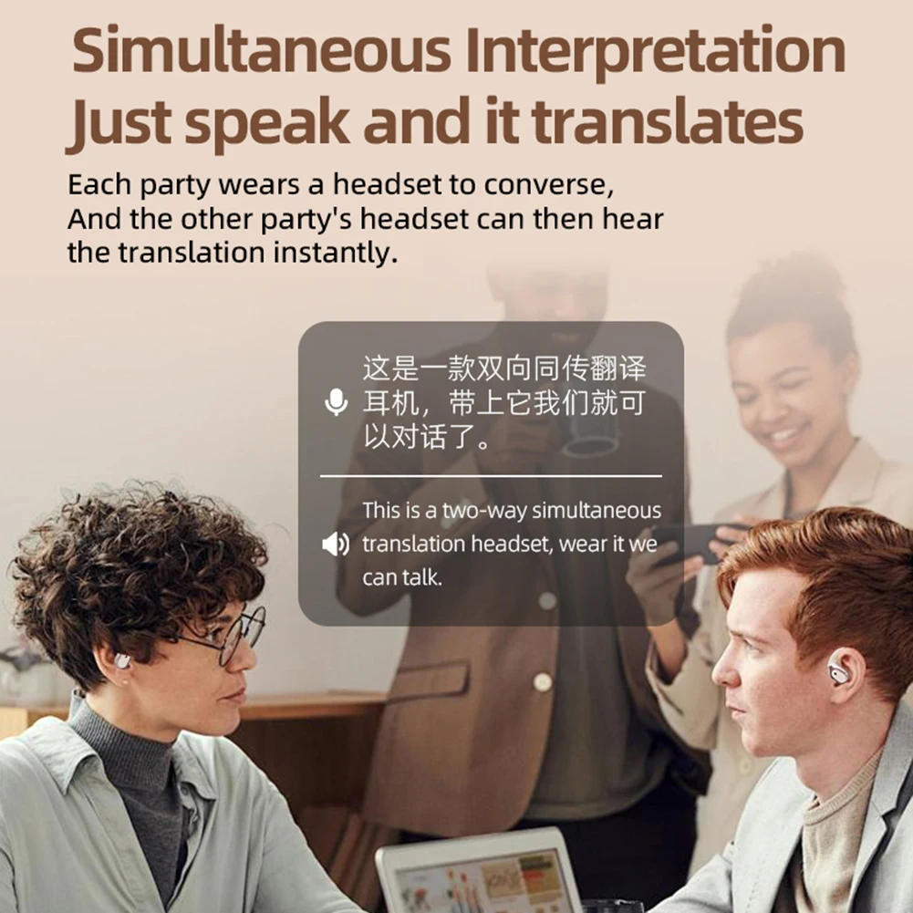 Translator Earbuds 142 Language Translator Device Two Way Real Time Translation Travel Language Translators Headphones