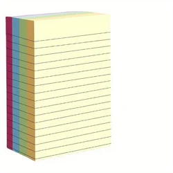 Vibrant Self - Stick Lined Memo Pads - 100 Pages, Portable & Easy to Use for Office, Home, and School (Large)