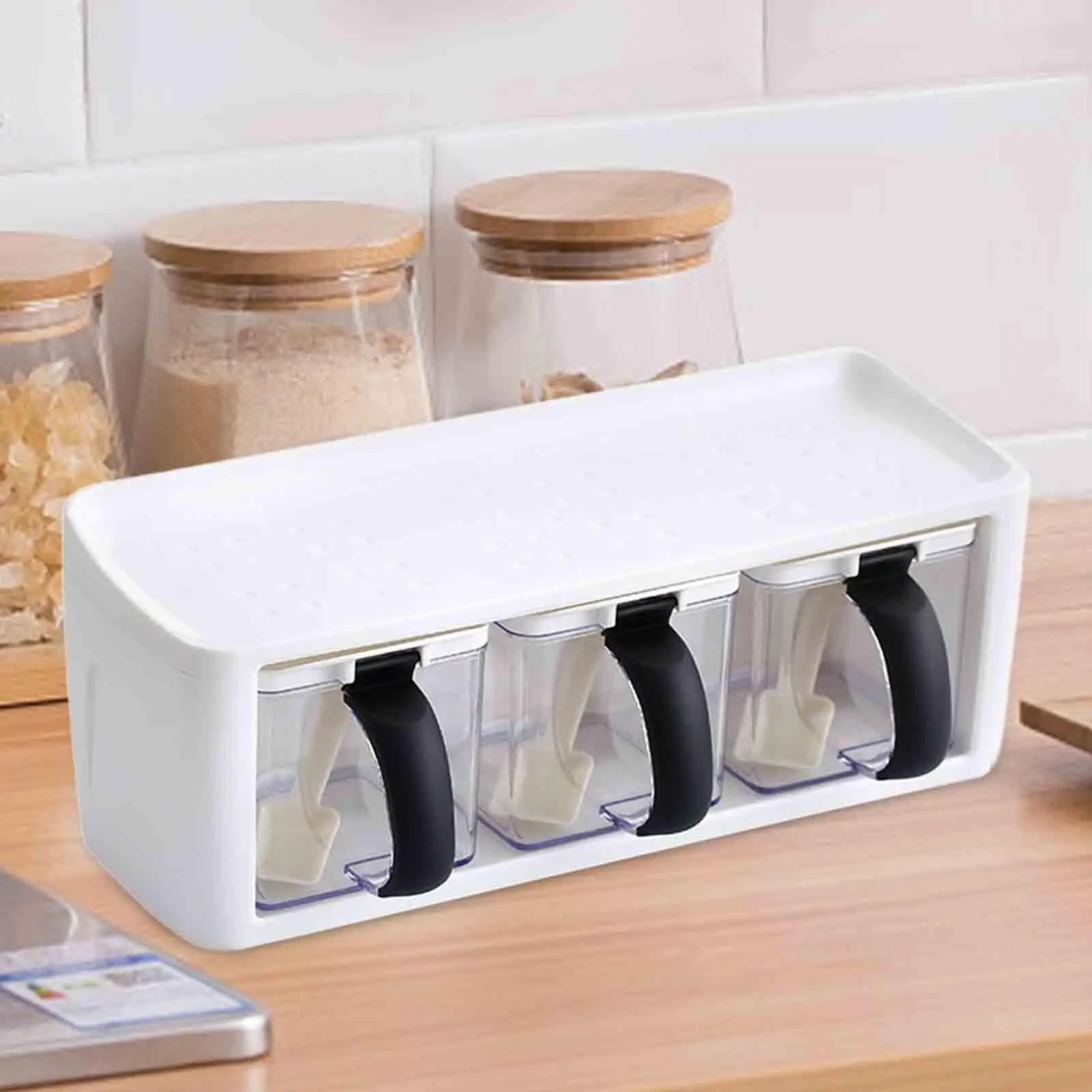 Seasoning Jar Portable Durable Seasoning Organizer Box for Kitchen Honey