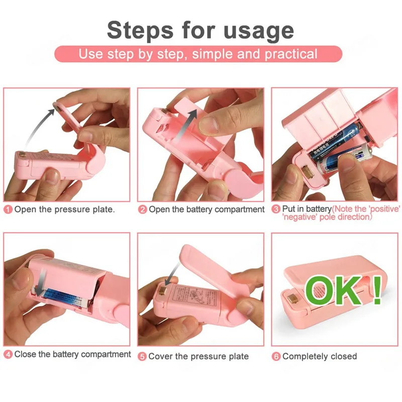 Mini Bag Sealer Food Package Sealing Bags Tool Thermal Plastic Bag Closure Smart Gadget Kitchen Portable Magnetic Heat Sealer mini sealer plastic bag sealer