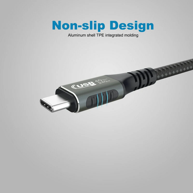 C 타입 고속 충전 케이블, 썬더볼트 4 USB C to C 데이터 전송 케이블, 1M, 1.5M, 2M, 40Gbps, PD 240W