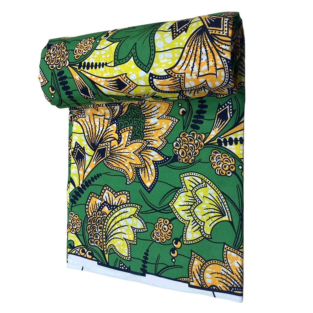 Traditional African Polyester Ankara Batik Fabric for Women African Batik Fabric