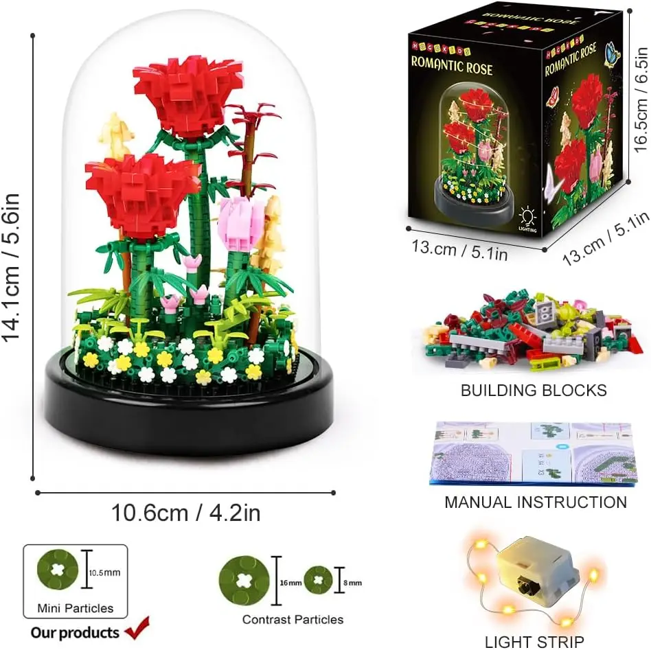 Rose Block Tech Lego Instructions LEGO Botanicals Roses 40460