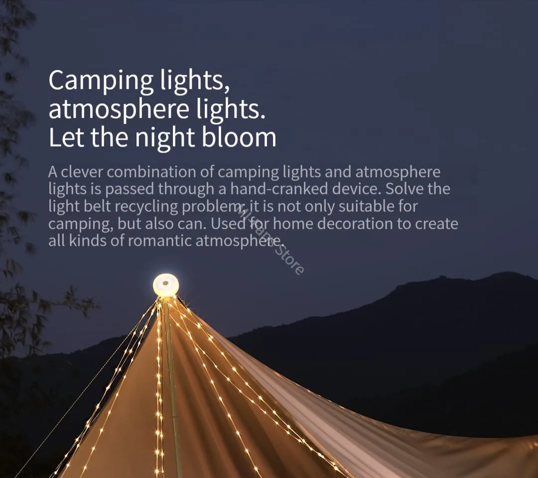 NexTool Camping Atmosphere Light IPX7 Waterproof Recyclable Night Light description image 4