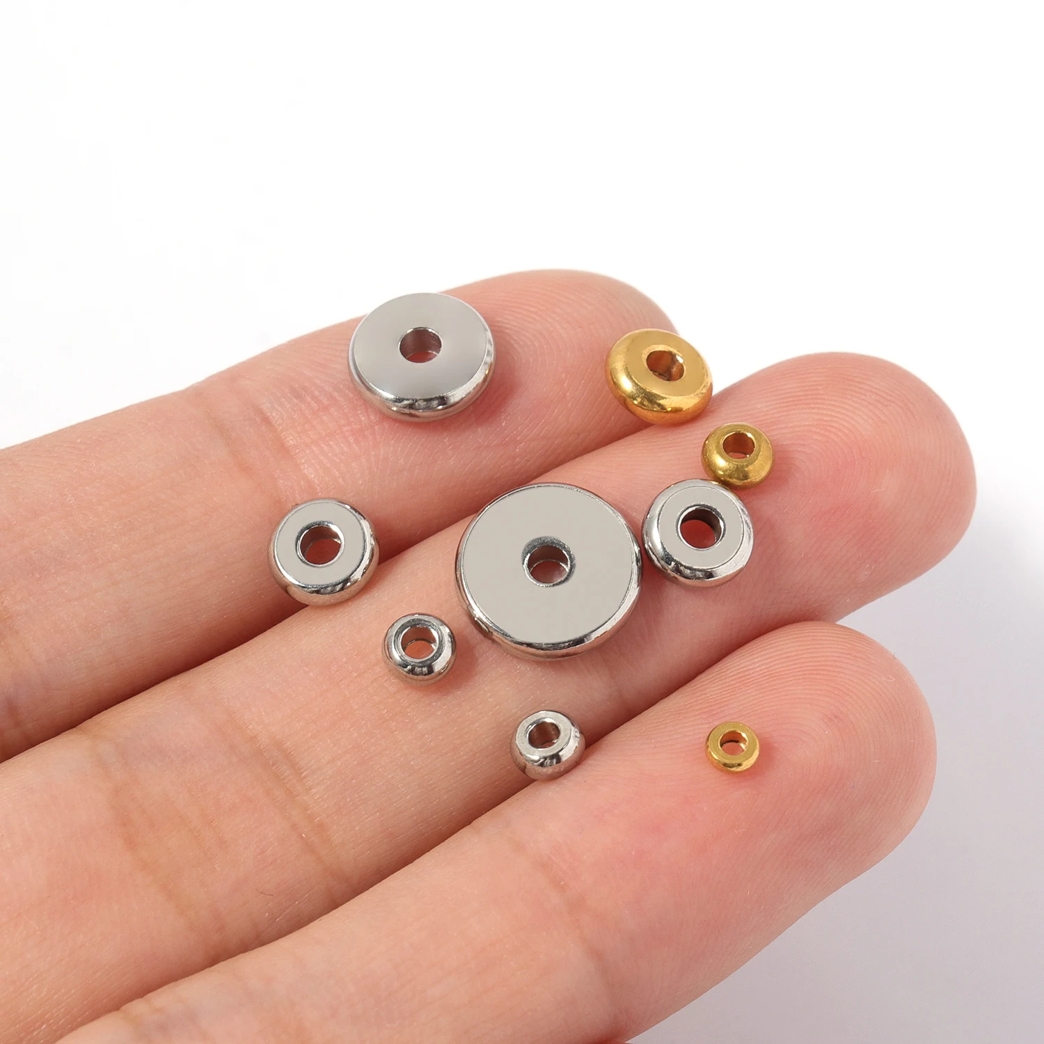UNICRAFTALE 500 Pz Oro 304 Perline in Acciaio Inox Rotonde Distanziatrici Metalliche per Bracciali e Collane - 3mm di Diametro