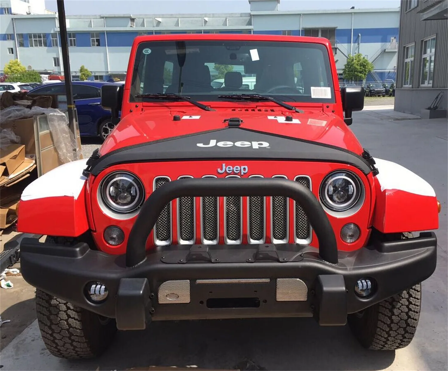 

SXMA J022 1 Pair LED Head Lamp With LED Ring 7INCH LED Headlight Hi Low Beam Daytime Running Light DRL For Jeep Wrangler JK07-17