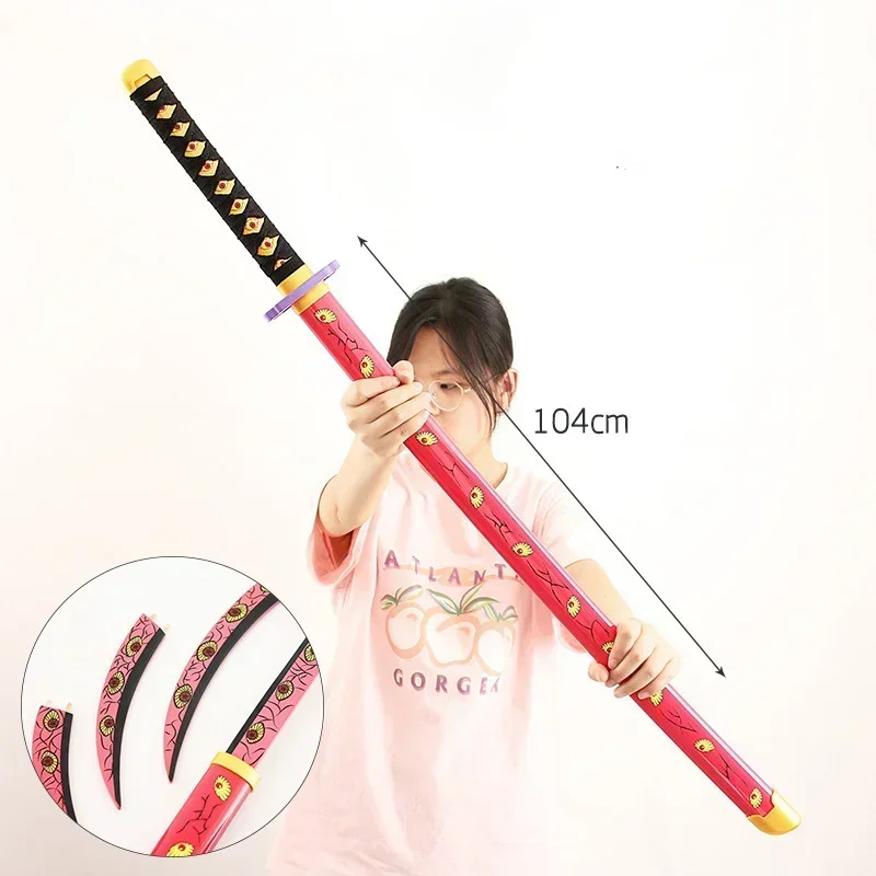Demon Slayer Shinobu Katana Kimetsu No Yaiba Tanjirou Cosplay Prop Ninja Knife Real Japanese Samurai Sword Kid Toy Gift japanese katana cold weapon toy sword toy weapon toy 72/104cm