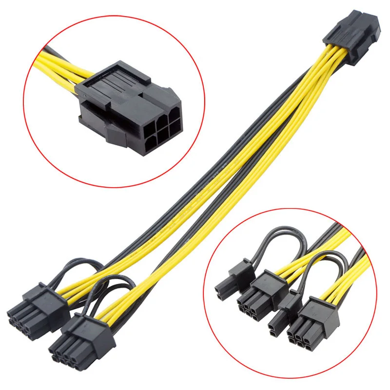 PCI Express 6-Pin to 8-Pin (6+2) GPU Power Extension Cable