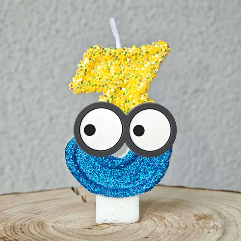 Gelbe Bananenmann Kerze Nummer 0-9 Geburtstagstorte Kerze Dekoration Bananenmann Geburtstagsparty Tortenaufsatz Babyparty Dekor Geschenk – Detail 24