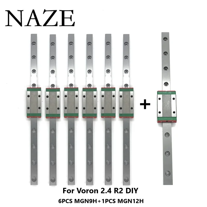 NAZE Voron2.4 R2 3D เครื่องพิมพ์ 6PCS MGN9H + 1PCS MGN12H Linear Rail DIY 250/300/350 มม.สร้างคุณภาพสูง Linear สําหรับ Voron 2.4 R2 1