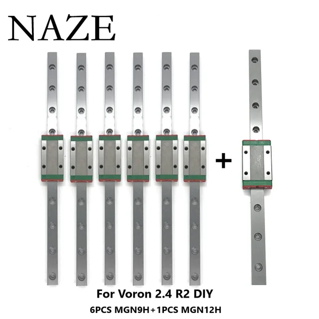 NAZE Voron2.4 R2 3D เครื่องพิมพ์ 6PCS MGN9H + 1PCS MGN12H Linear Rail DIY 250/300/350 มม.สร้างคุณภาพสูง Linear สําหรับ Voron 2.4 R2 1